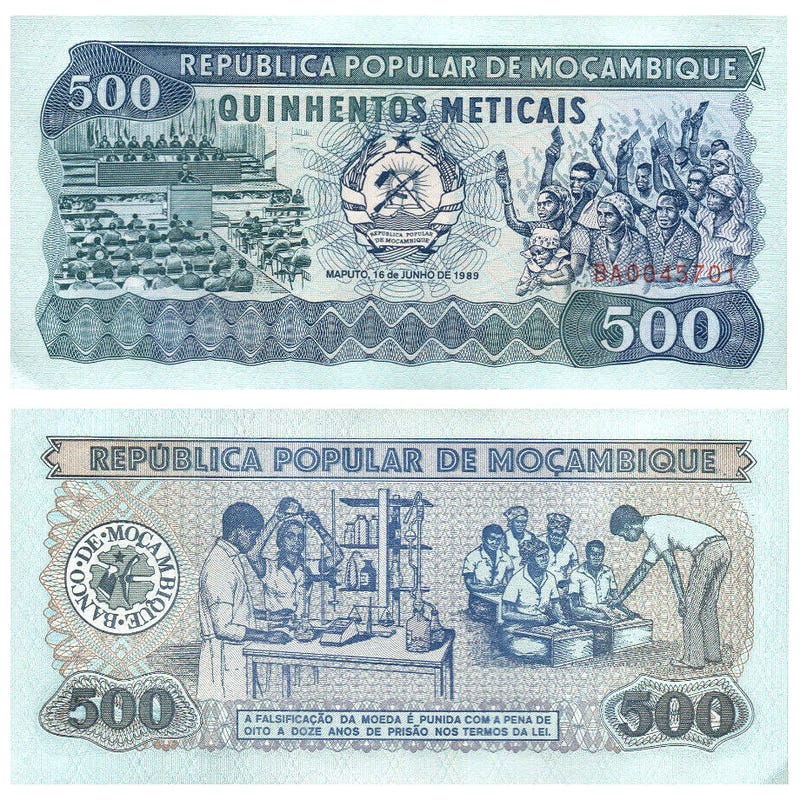 MOSAMBIK 500 Meticais 16/06/1989 UNZ - Le Grand Mint